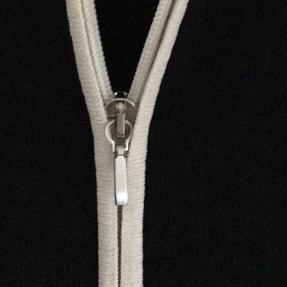 Liz Claiborne zip up cardigan black white sporty - Picture 3 of 6